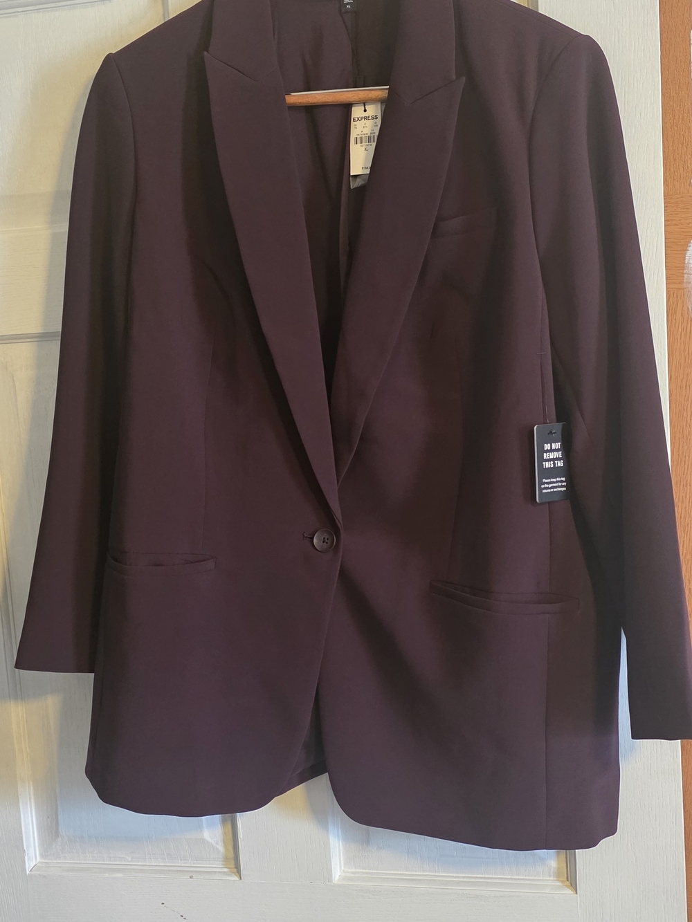 Express Women's Oxblood/Black Cherry Blazer, Size XL